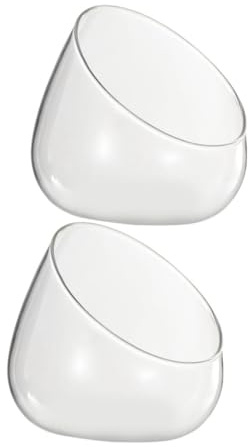 MOTHNUR 2 Stück Mikro Landschaftsflaschen Glas Sukkulententöpfe Transparent Multifunktional Dekorationsflaschen für Wohnzimmer Schlafzimmer Büro