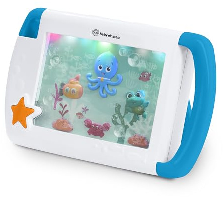 Baby Einstein On-The-Go Sea Dreams Soother, Máquina de Ruido Blanco Portátil para Bebé, Luz Nocturna Musical, Acuario Bebé para Cochecito, Ideal para Viajes, 0+ Meses