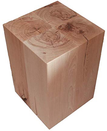 AAF Nommel®, Sitzblock Massiv Holz Block Sitzhocker Buche 45 x 30 x 30 cm Nr. 01