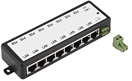 VBESTLIFE POE Netzteilmodul POE Injector Ethernet Adapter für IP Kamera 802.3af Gerät, 4/8 Kanal (8)