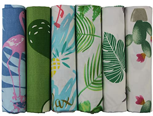 aufodara 6 Stück Baumwollstoff Meterware Stoff je 50 x 50cm, Reiner Baumwolle, Stoffe zum Nähen, Patchwork Stoffpaket zum Quilten DIY Basteln Handwerken, Modischen Mustern (U-B903)