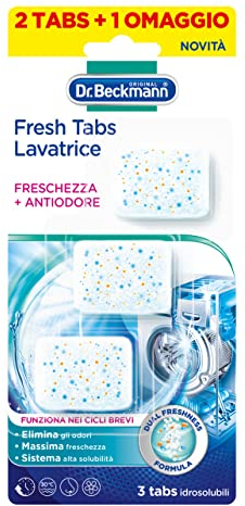 Dr. Beckmann Fresh Tabs Lavatrice | Prodotto cura lavatrice in tabs facili da utilizzare | 3 x 20 g