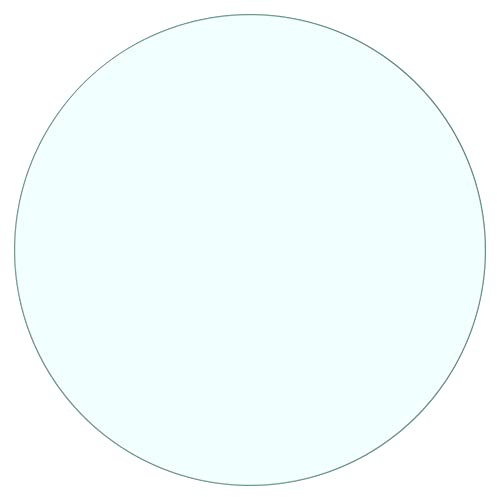 Home Supplies 700mm Clear Table Top Tempered Glass Round Flat Polished Edge Kitchen Dining Table Top Glass Round Sturdy Replacement Protector Cover (70CM, Clear)
