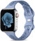 Dirrelo Silicone Cinturino Compatibili con Apple Watch Strap 38mm 40mm 41mm per Donna, Sim Traspiranteper Impermeabile Ricambio Cinturino per iWatch Series SE 8 7 6 5 4 3 2 1, Azzurro Grigio