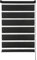 Deco Company Duo Klemmrollo, Doppelrollo, Rollo für Fenster ohne Bohren, Alle Montage-Teile inklusive, Polyester, 75 x 150 cm, Schwarz