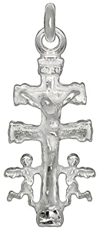 ENTREPLATA Caravaca-Kreuz-Anhänger, 925er Sterlingsilber, Anhänger, Medaillon, für Halskette, Damen, Mädchen, Herren, Uni, Caravaca-Kreuz 20, Normal, Silber, Nicht zutreffend.