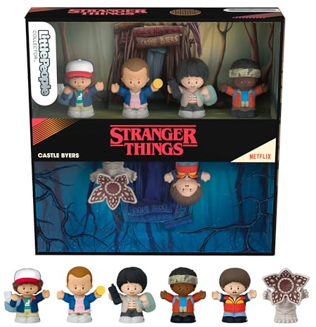 LITTLE PEOPLE Stranger Things Schloss Byers - Sonderedition mit Eleven, Mike Wheeler, Dustin Henderson, Lucas Sinclair, Will Byers und Demogorgon, Geschenkidee für erwachsene Fans und Sammler, HTP36