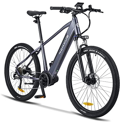nakxus 27M202 E-Bike Elektrofahrrad 27.5 „ E-Fahrrad mit Mittelmotor Max. Reichweite bis zu 150km, Mountainbike mit 9 Gängen, City E-Bike Männer Frauen