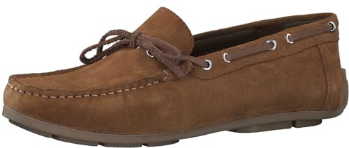 MARCO TOZZI by Guido Maria Kretschmer Herren Slipper aus Leder Flach, Braun (Cognac), 45 EU