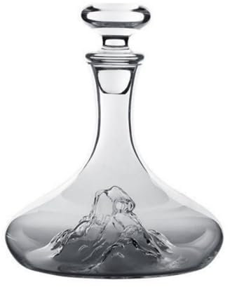 Decantador de vino tinto de cristal con cubierta antipolvo – 100% soplado a mano sin plomo vidrio de vidrio Iceberg modelado jarra de vino tinto regalo