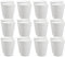 Papierkorb Mülleimer 24er Set für Büro, Bad, Jugendzimmer & Kinderzimmer 13,5 Liter, 29 x 29 x 30 cm, Kunststoff, rund (weiß)