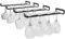 Cuelga Copas,Colgador Copas,Colgador De Copas Para Bar,4 piezas Soporte para Copas de Vino de Pared Con Tornillos Estante Soporta 16-24 Copas de Vino para Familia, Restaurante, Hotel Bar(30 cm, negro)