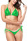 Rayson Dessous Damen Set Wetlook Bikini Set Triangel Bikini Unterwäsche Glänzend Leder Badeanzug Zweiteiliger Schwimmanzug Rückenfrei Metallic Dessous Set