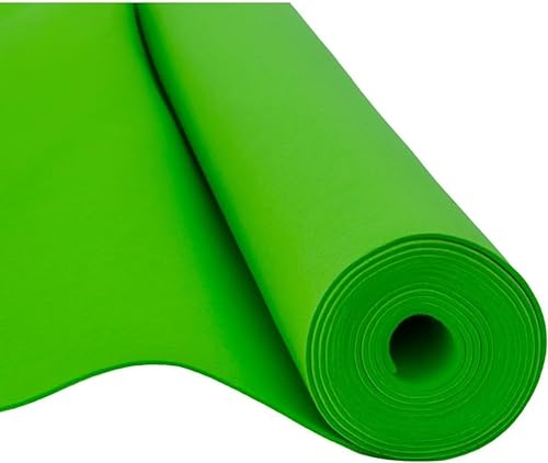 Fabreco Soft Filz Meterware 3mm Dicke (150 x 50 cm) | Weicher Filzstoff Meterware | Filz zum Basteln, Dekoration & DIY | Bastelfilz 3mm für Polster, Tischläufer, Filzmatte & Filzunterlage (Grün)