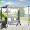 Bâche Pvc Imperméable Avec Fermeture Éclair,Rideaux De Bâche Transparents Extérieur,Pergola Gazebo Carport Jardin Panneaux Latéraux en Bâche Étanche Claire,Avec Œillets,L×H-3.2*2m(10.5*6.6ft)