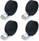 StarJoy Zurrgurt Spanngurte 2m x 2.5cm, 4 Stück Befestigungsgurt Klemmverschluss, Befestigungsriemen Belastbar Bis 250 kg (Schwarz)