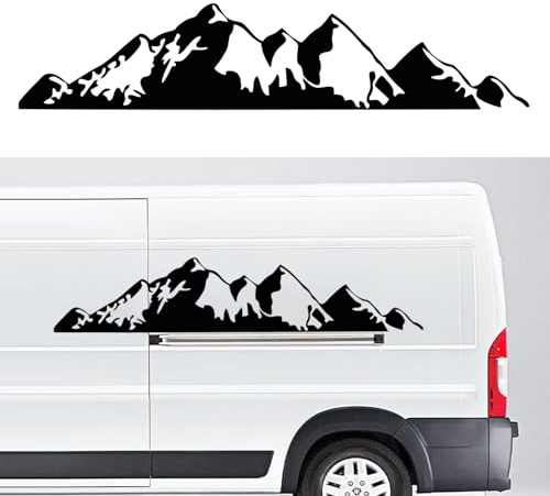 Mountain Car Decal -Berg Auto Aufkleber, Universal Auto Motorhaube Dekoration Aufkleber, Wasserdicht Vinyl Dekoration Aufkleber für SUV Geländewagen Wohnmobil Karosserie Seitentür Kofferraum,