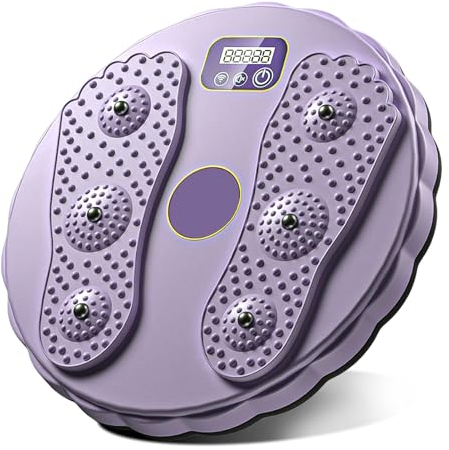 WIYETY Taillentwister mit Zähler,Anti-Rutsch Twist Waist Disc,Taille Drehscheibe mit Fußsohle Massage, Taille Drehscheibe Hüfttrainer für Hüften und Taille Bewegung,Maximale Tragfähigkeit 300 kg, Lila