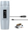 12V Auto elektrische Heizung Wasserkocher mit Temperaturregelung,40~100℃einstellbar,Mini tragbare elektrische Wasserbecher,Anti-Leck,80W schnelle Heizung Isolierung Becher,Auto- Abschaltung,Gray
