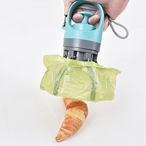 Recogedor de Excrementos para Perros, Recogedor de Excrementos para Perros, Ligero y Portátil, con Dispensador de Bolsas y Correa para Colgar, Clip Esencial para Excrementos de