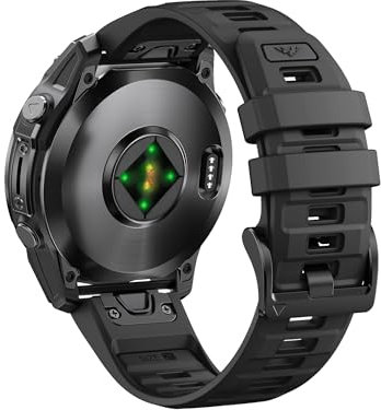 ANBEST Armband für Garmin Fenix 6X/6X Pro/8 51mm/7X/7X Pro/3, Garmin Epix Pro Gen 2 51mm ersatzarmband 26mm Quick-fit Silikon für Fenix 5X/5X Plus/Descent MK1/MK 2i/MK 2