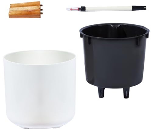 OFFSCH Pot De Fleurs en Plastique À 3 Pieds avec Arrosage Automatique pour Pièce