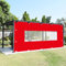 Tenda in PVC trasparente, impermeabile, per esterni, giardino, garage, balcone, pergola, 4 x 5 m, colore: rosso