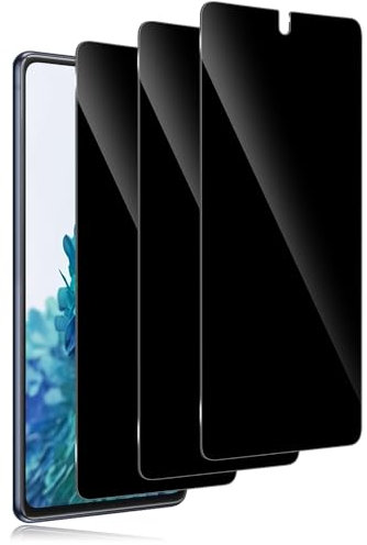 Xunzii für Samsung Galaxy S20 FE für Panzerglas Sichtschutz - 3 Stück 9H Härte Schutzfolie Sichtschutzfolie, Blasenfreie Privacy Schutzglas, Vollständige Abdeckung Anti-Spy Panzer Schutz Glas