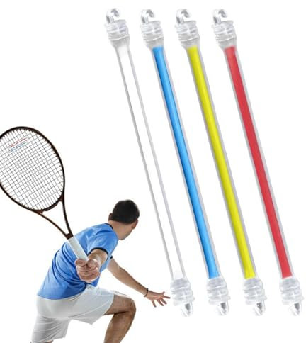 Iouyjiu Tennis Dampener, Vibration Absorbing Racquet Dampeners, Flexible Silicone ShockAbsorber, Tennis Racket String Accessories, Training and Match, 4.13 Inches Multicolor