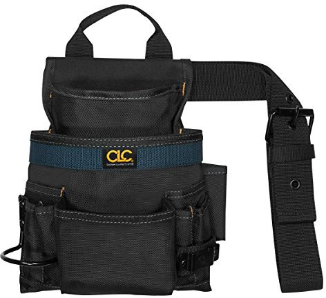 CLC Custom Leathercraft 2823 Ballistic Nagel- und Werkzeugtasche, 10 Taschen, Schwarz, Größe M