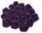 Rosen 3 cm x 10 Stück Satinrosen Aufnäher Deko Blumen Röschen zum Basteln Hochzeit kleine Rosenköpfe Farbe: Dunkel Pflaume 285
