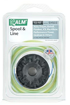 5 x ALM Spool & Line EH503 Fits Qualcast, MacAllister, Performance Power, JCB, Florabest, Einhell, Draper and Asda machines see description for specific models