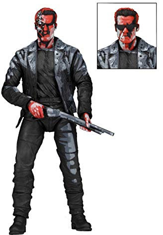 NECA NECA51910 - Terminator 2-Judgment Day T-800 Video Game Appearance Action Figur Ultimate Body, 18 cm