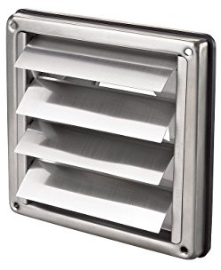 Blauberg UK 5 inch 125 mm Metal Ducting and Fittings - Stainless Steel Gravity Shutter - 125 mm