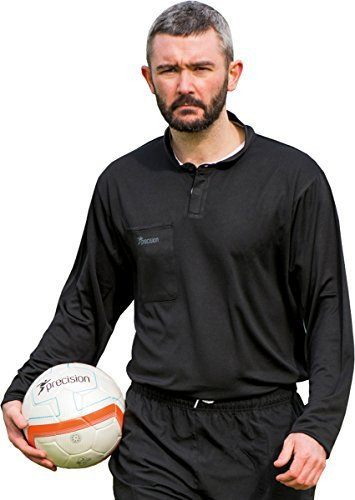 Precision Referees Long Sleeve Shirt Black/white 50-52