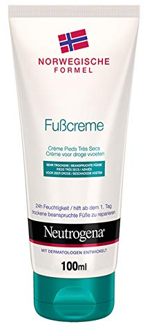 Neutrogena Norwegische Formel Fußcreme, Fußpflege Feuchtigkeitscreme mit Allantoin, Glycerin & Panthenol für 24h Feuchtigkeit (2 x 100 ml)