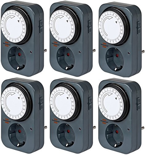 Brennenstuhl Mechanische Zeitschaltuhr Tageszeitschaltuhr (6, black)