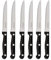Secret de Gourmet - Lot de 6 Couteaux de Table Steak 27cm Noir