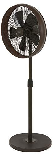 LUCCI AIR Standventilator BREEZE in Schwarz, höhenverstellbar bis 150 cm, Ventilatordurchmesser 41 cm aus Stahl mit ABS Flügeln, 3 Geschwindigkeitsstufen (Oil Rubbed Bronze)