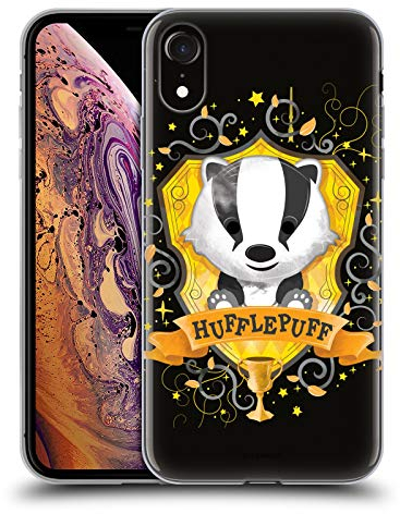 Head Case Designs Offizielle Harry Potter Hufflepuff Deathly Hallows II Soft Gel Handyhülle Hülle kompatibel mit Apple iPhone XR
