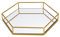 Hexagon Mirror Tray Serving Platter (Medium 30cm x 26cm x 5cm)