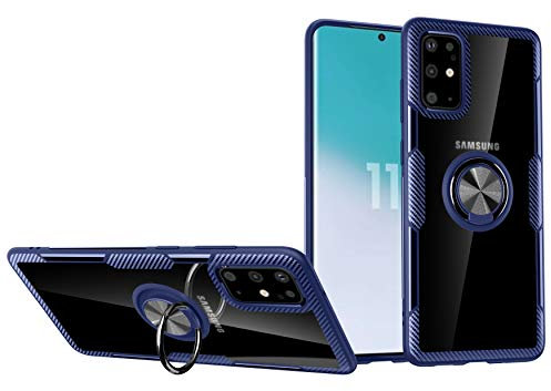 SORAKA Cover Trasparente per Samsung Galaxy S20 con Supporto anello,Cover Acrilico trasparente Custodia Samsung Galaxy S20 5G con piastra metallica per Supporto Auto Smartphone Magnetico