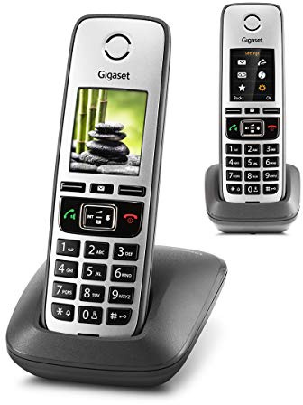 Gigaset Family - 2 DECT-Telefone schnurlos für Router - Fritzbox, Speedport kompatibel - großes Farbdisplay - Duo-Set, anthrazit-grau