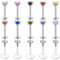 Rajnard 15er 16G 8mm Lippenpiercing Stecker Edelstahl & Bioflex mit Diamant Tragus Helix Ohrring Labret Studs Piercing Schmuck