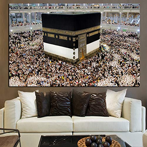 N / A Dekorative Drucke aus Leinwand Druck in Kaaba Ölgemälde auf Leinwand Wandbild -40x60cm