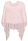 Mississhop 221 Poncho aus Mischgewebe für Damen Cape Überwurf One Size Hellrosa