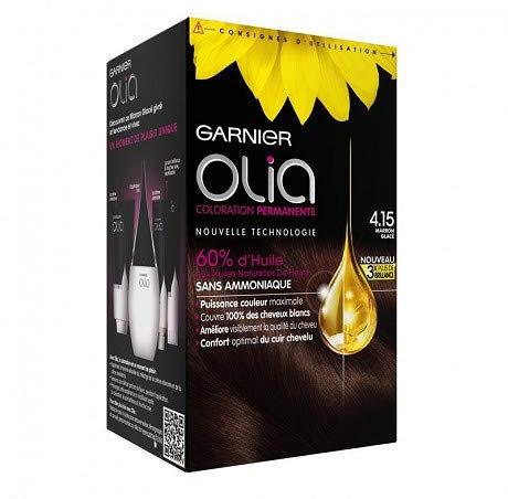 Garnier Olia - Coloración N° 4.15 marrón brillante – Lote de 2