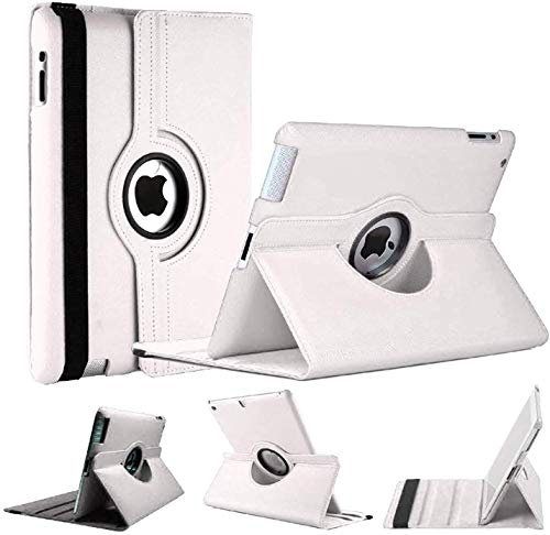 World Biz Étui portefeuille en cuir PU résistant aux chocs avec fonction support pliable pour iPad Mini 5 Blanc