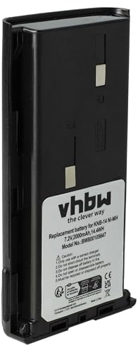 vhbw Akku Ersatz für Kenwood KNB-15, KNB-14N, KNB-15H, KNB-15A, KNB-20, KNB-14A, KNB-14 für Funkgerät, Walkie Talkie (2000 mAh, 7,2 V, NiMH)