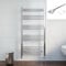 DuraTherm® 1200 x 600mm Flat Straight Heated Towel Rail Radiator Dual Fuel Bathroom Warmer Wall Mounted Ladder Rad Chrome Thermostatic, 300W